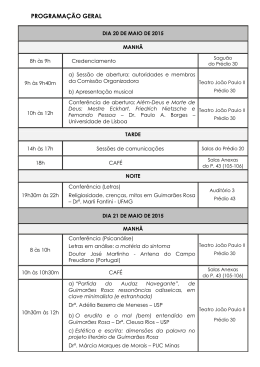 PROGRAMA&Ccedil;&Atilde;O GERAL