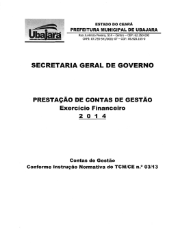 SECRETARIA GERAL DE GOVERNO