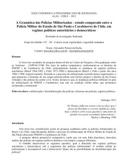 A Gram&aacute;tica das Pol&iacute;cias Militarizadas
