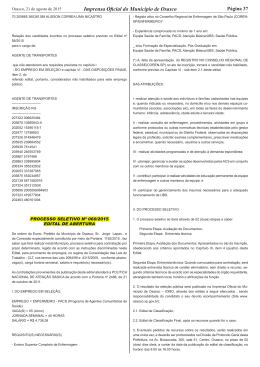 Imprensa Oficial do Munic&iacute;pio de Osasco