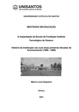 Maria Siqueira - unisantos - Universidade Católica de Santos