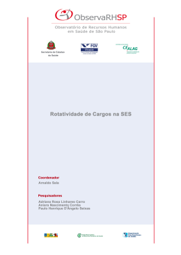 Rotatividade de cargos na SES