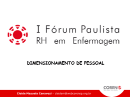 resolução cofen 293/04 dimensionamento de pessoal - coren-sp