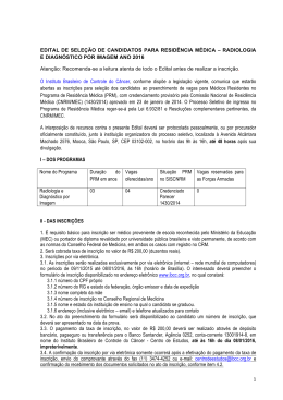 Edital de Inscri&ccedil;&atilde;o - Vision Diagn&oacute;sticos por Imagem