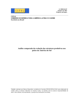 An&aacute;lise comparada da evolu&ccedil;&atilde;o das estruturas produtivas