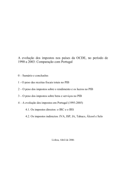 A evolu&ccedil;&atilde;o dos impostos nos pa&iacute;ses da OCDE, no - CGTP-IN