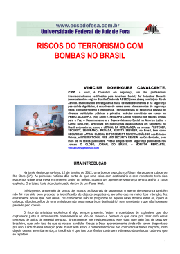 riscos do terrorismo com bombas no brasil