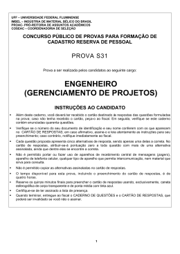 Prova - Uff - Universidade Federal Fluminense