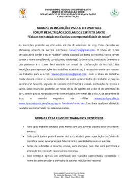 Normas para as Inscrições III Fórum 2015