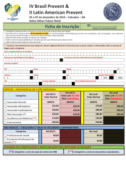 PREVENT 2013 - NOVA VERSÃO