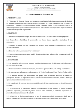 1&ordm; CONCURSO REDA&Ccedil;&Atilde;O ESCOLAR 1. APRESENTA&Ccedil;&Atilde;O O 1&ordm;