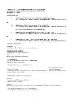 1 COMISS&Atilde;O DE VALORES MOBILI&Aacute;RIOS DOS ESTADOS UNIDOS