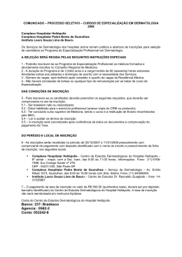 processo seletivo - Instituto Lauro de Souza Lima