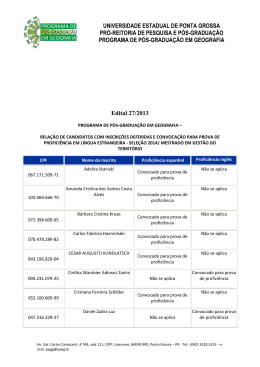 Edital 27/2013 - Universidade Estadual de Ponta Grossa