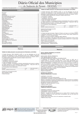 Di&aacute;rio Oficial dos Munic&iacute;pios