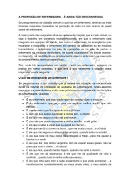 A PROFISSÃO DE ENFERMAGEM