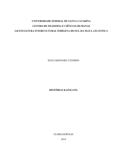hist&oacute;rias kaingang - Licenciatura Intercultural Ind&iacute;gena do Sul da