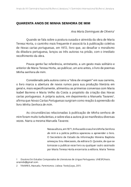 QUARENTA ANOS DE MINHA SENHORA DE MIM