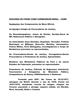 Corregedor - Ministério Público do Estado do Pará