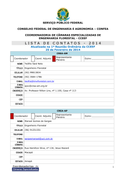 COORDENADORIAS DE C&Acirc;MARAS ESPECIALIZADAS