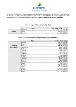 A Eletrobras Amazonas Energia, de acordo com as instru&ccedil;&otilde;es do art