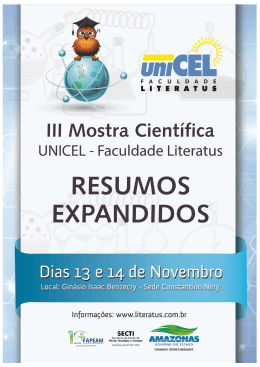 iii mostra cient&iacute;fica faculdade literatus