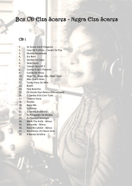 Box CD Elza Soares - Negra Elza Soares