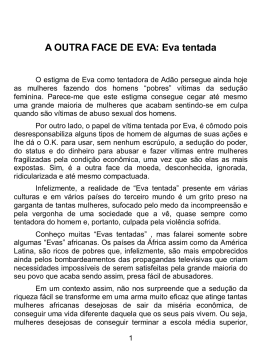 A OUTRA FACE DE EVA: Eva tentada