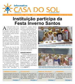 Institui&ccedil;&atilde;o participa da Festa Inverno Santos