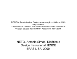 NETO, Antonio Simão. Didática e Design Instrucional. IESDE