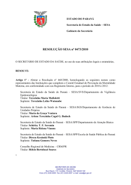 Resolu&ccedil;&atilde;o &ndash; 473/2010 - Secretaria da Sa&uacute;de