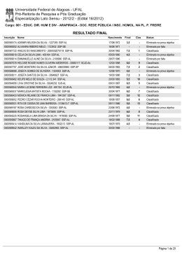 Especializa&ccedil;&atilde;o Lato Sensu - 2012/2