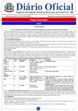 Poder Executivo - Prefeitura Municipal de Ponta Por&atilde;
