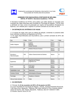 Edital de Equival&ecirc;ncia 2016.1