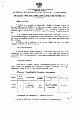 edital n&deg; 005/2015. - Portal da Prefeitura Municipal de Carm&oacute;polis