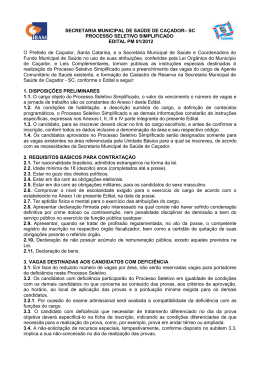 SECRETARIA MUNICIPAL DE SA&Uacute;DE DE CA&Ccedil;ADOR&ndash; SC