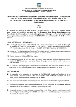 Edital 2015 - Faeterj-Rio