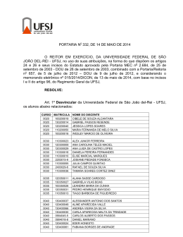 Portaria n&ordm; 332, de 14 de maio de 2014