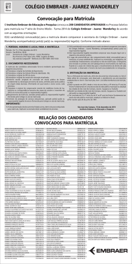 COLÉGIO EMBRAER - JUAREZ WANDERLEY