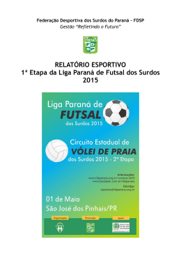 1ª Etapa da Liga Paraná de Futsal dos Surdos 2015