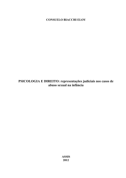 PSICOLOGIA E DIREITO: representa&ccedil;&otilde;es judiciais nos casos de