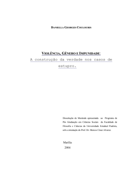 : A constru&ccedil;&atilde;o da verdade nos casos de estupro.