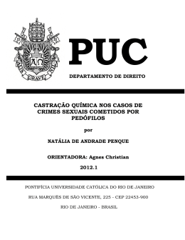 castração química nos casos de crimes sexuais - Maxwell - PUC-Rio