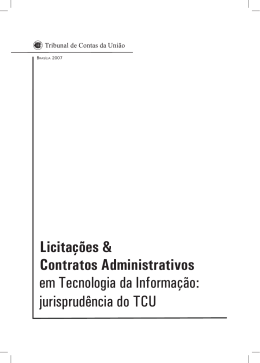 Licita&ccedil;&otilde;es & contratos administrativos em TI