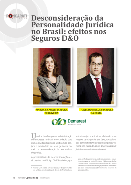 Desconsideração da Personalidade Jurídica no Brasil: efeitos nos