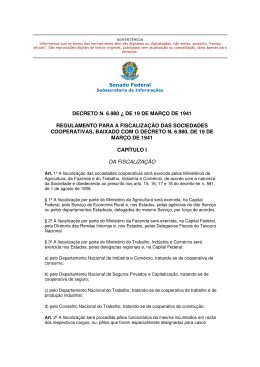 DECRETO N. 6.980 &iquest; DE 19 DE MAR&Ccedil;O DE 1941