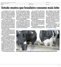 Estudo mostra que brasileiro consome mais leite