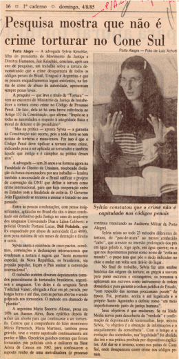 Pesquisa mostra que n&atilde;o &eacute; crime torturar no Cone Sul