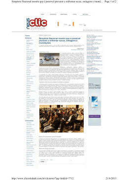 20-06-2013 - Clic Soledade - Simp&oacute;sio Nacional mostra que &eacute;