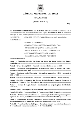 Acta20-2010-09-16 - Câmara Municipal de Sines